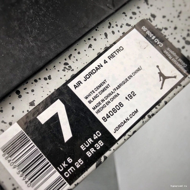 Air Cement (nike) White 4 Jordan OG 840606-192 0922